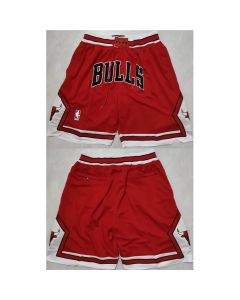 Men's Chicago Bulls Red Shorts (Run Small) (Red)