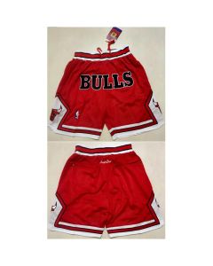 Men's Chicago Bulls Red Shorts (Run Small) (Style 5)