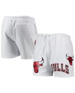 Men's Chicago Bulls White Chenille Shorts
