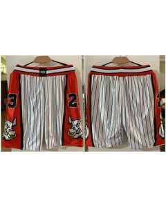 Men's Chicago Bulls White/Red Shorts (Run Small) (Red White)