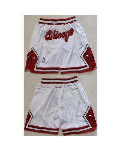Men's Chicago Bulls White Shorts (Run Small)