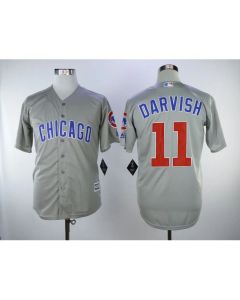 Men's Chicago Cubs #11 Yu Darvish Gray Cool Base Stitched MLB Jersey