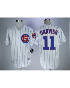Men's Chicago Cubs #11 Yu Darvish White Cool Base Stitched MLB Jersey