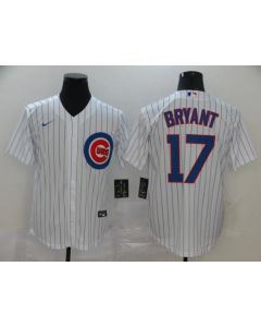 Men's Chicago Cubs #17 Kris Bryant White Cool Base Stitched MLB Jersey