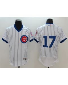 Men's Chicago Cubs #17 Kris Bryant White Flex Base Stitched Jersey
