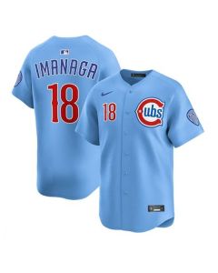 Men's Chicago Cubs #18 Shota Imanaga Blue 2024/25 2nd Alternate Limited Stitched Baseball Jersey (Blue)