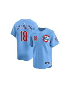 Men's Chicago Cubs #18 Shota Imanaga Blue Cool Base Stitched Baseball Jersey (Style 3)
