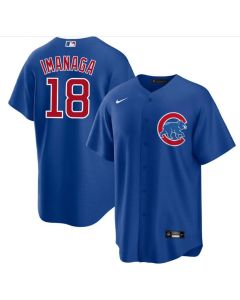 Men's Chicago Cubs #18 Shota Imanaga Blue Cool Base Stitched Baseball Jersey