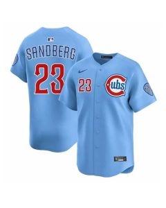 Men's Chicago Cubs #23 Ryne Sandberg Blue 2024/25 2nd Alternate Limited Stitched Baseball Jersey (Blue)