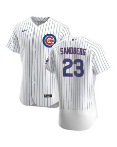Men's Chicago Cubs #23 Ryne Sandberg White Flex Base Stitched Jersey