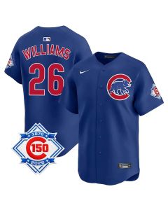 Men's Chicago Cubs #26 Billy Williams Royal Alternate Vapor Limited 150th Anniversary Authentic Lettering Jersey