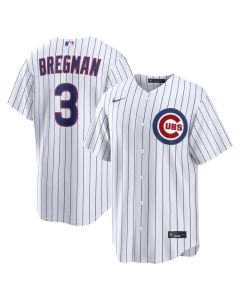 Men's Chicago Cubs #3 Alex Bregman Nike White Home Replica Jersey (White)