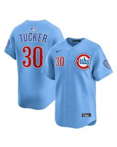 Men's Chicago Cubs #30 Kyle Tucker Blue 2024/25 2nd Alternate Limited Stitched Baseball Jersey (Blue)