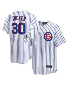 Men's Chicago Cubs #30 Kyle Tucker White 2025 MLB All-Star Game Road Replica Player Jersey (White)