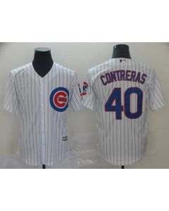Men's Chicago Cubs #40 Willson Contreras Gray Cool Base Stitched MLB Jersey