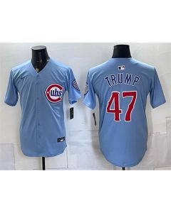 Men's Chicago Cubs #47 TRUMP Blue 2026 2nd Alternate Limited Jersey