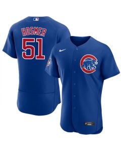 Men's Chicago Cubs #51 Eric Hosmer Royal Flex Base Stitched Baseball Jersey