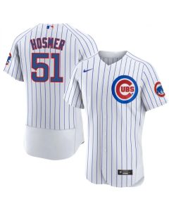 Men's Chicago Cubs #51 Eric Hosmer White Flex Base Stitched Baseball Jersey