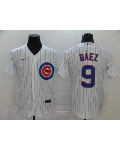 Men's Chicago Cubs #9 Javier Baez White Cool Base Stitched MLB Jersey