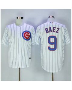 Men's Chicago Cubs #9 Javier Baez White New Cool Base Stitched MLB Jersey