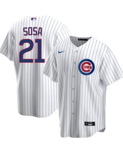 Men's Chicago Cubs Blank #21 Sammy Sosa White Cool Base Stitched Jersey