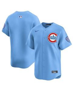 Men's Chicago Cubs Blank Blue 2024/25 2nd Alternate Limited Stitched Baseball Jersey (Blue)