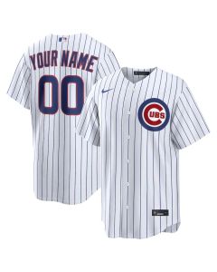 Men's Chicago Cubs Nike White Home Replica Custom Jersey (White)