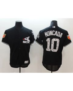 Men's Chicago White Sox #10 Yoan Moncada Black 2018 Spring Training Flexbase Stitched MLB Jersey