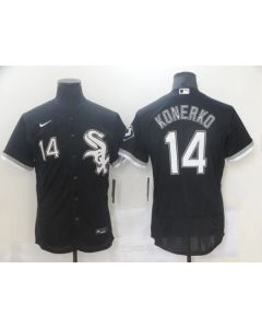 Men's Chicago White Sox #14 Paul Konerko Black Flex Base Stitched Jersey