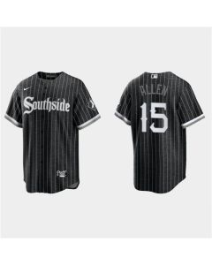 Men's Chicago White Sox #15 Dick Allen Black 2021 City Connect Cool Base Stitched Jersey