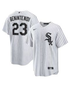 Men's Chicago White Sox #23 Andrew Benintendi White/Black Home Official Player Jersey