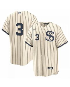 Men's Chicago White Sox #3 Harold Baines 2021 Cream/Navy Field of Dreams Cool Base Stitched Jersey