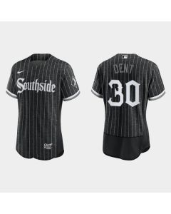 Men's Chicago White Sox #30 Bucky Dent 2021 City Connect Flex Base Stitched Jersey