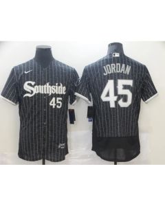 Men's Chicago White Sox #45 Michael Jordan 2021 Black City Connect Flex Base Stitched Jersey