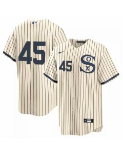 Men's Chicago White Sox #45 Michael Jordan 2021 Cream/Navy Field of Dreams Cool Base Stitched Jersey