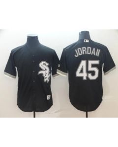 Men's Chicago White Sox #45 Michael Jordan Black Cool Base Stitched MLB Jersey (Black White)