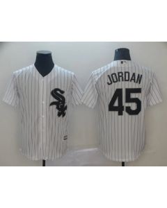 Men's Chicago White Sox #45 Michael Jordan White Cool Base Stitched MLB Jersey (White)