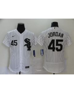 Men's Chicago White Sox #45 Michael Jordan White Flex Base Stitched Jersey
