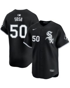 Men's Chicago White Sox #50 Lenyn Sosa Black Home Official Player Jersey (Style 6)