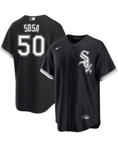Men's Chicago White Sox #50 Lenyn Sosa Black Home Official Player Jersey