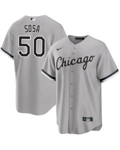 Men's Chicago White Sox #50 Lenyn Sosa Gray Home Official Player Jersey (White Gray)