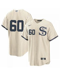 Men's Chicago White Sox #60 Dallas Keuchel 2021 Cream/Navy Field of Dreams Cool Base Stitched Jersey