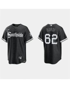 Men's Chicago White Sox #62 Zack Burdi Black 2021 City Connect Cool Base Stitched Jersey