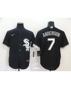 Men's Chicago White Sox #7 Tim Anderson Black Cool Base Stitched MLB Jersey