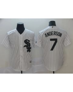 Men's Chicago White Sox #7 Tim Anderson White Cool Base Stitched MLB Jersey