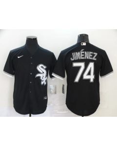 Men's Chicago White Sox #74 Eloy Jimenez Black Cool Base Stitched MLB Jersey