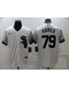 Men's Chicago White Sox #79 Jose Abreu White Cool Base Stitched Jersey