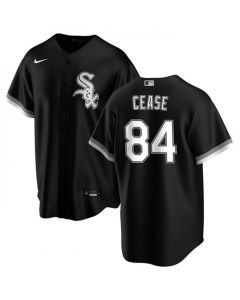 Men's Chicago White Sox #84 Dylan Cease Black Cool Base Stitched Jersey
