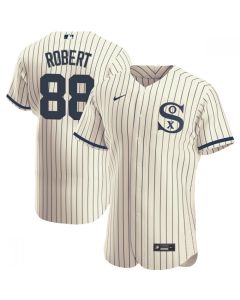 Men's Chicago White Sox #88 Luis Robert 2021 Cream/Navy Field of Dreams Name&Number Flex Base Stitched Jersey