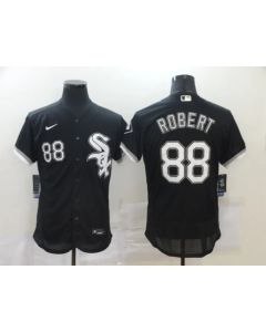 Men's Chicago White Sox #88 Luis Robert Black Flex Base Stitched Jersey